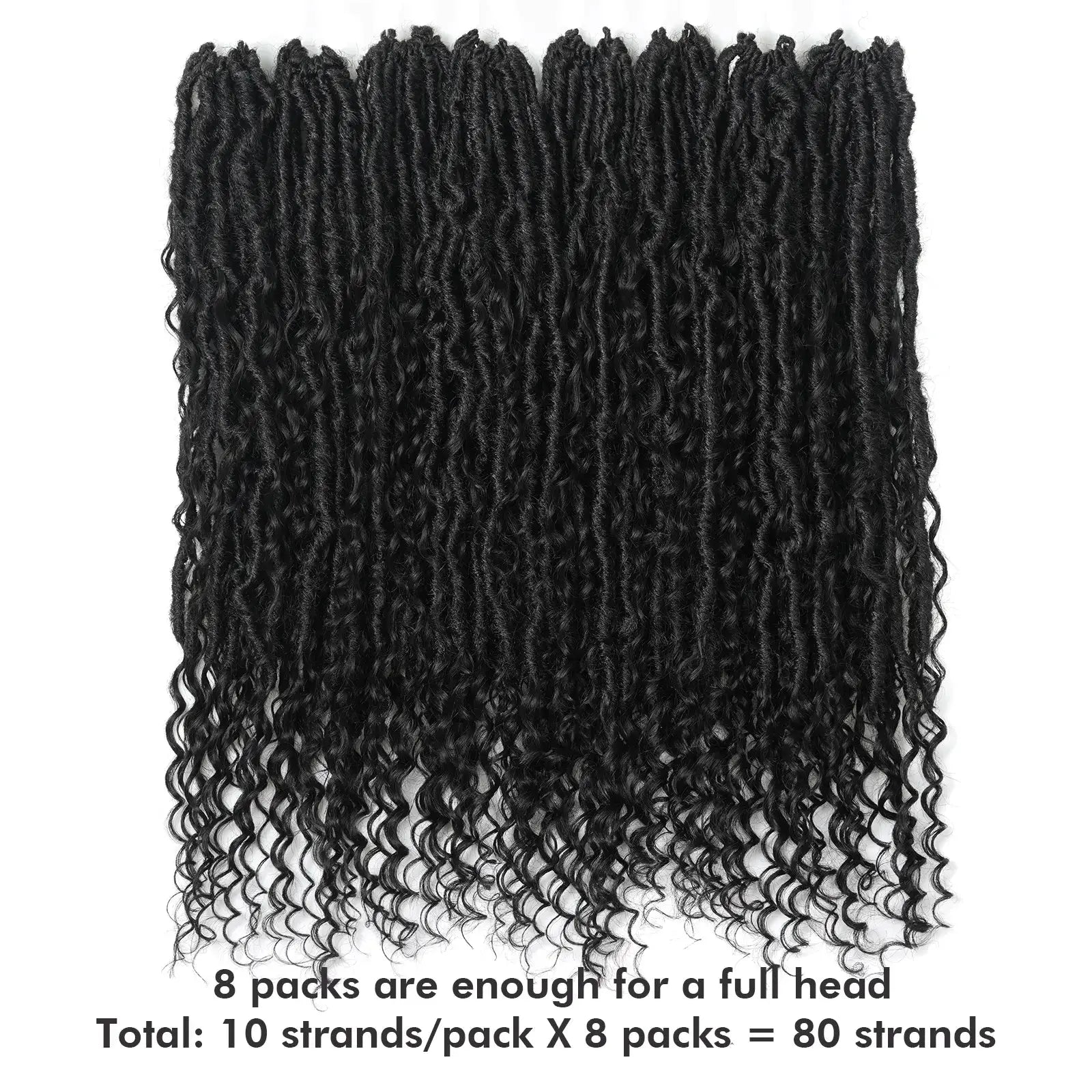 Toyotress Boho Locs With Human Hair Curls Pre Looped Goddess Boho Dreadlocks Curly Full Ends Hair Extensions